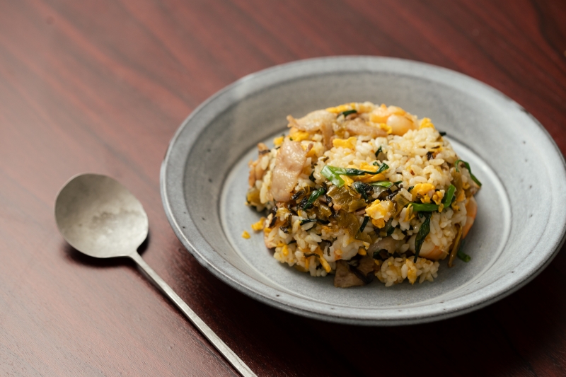 ご飯と高菜の台湾風チャーハンの作り方